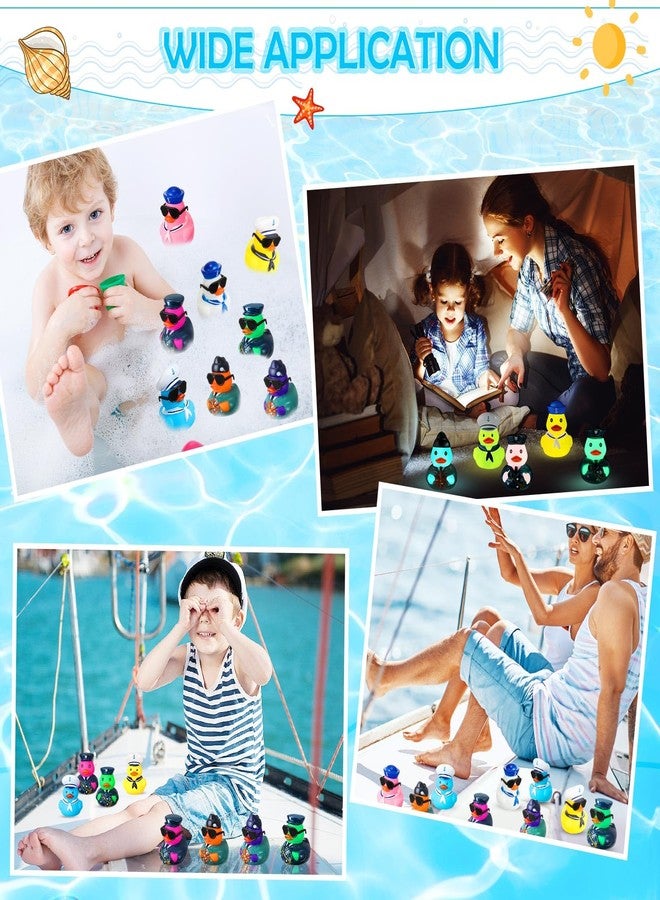 Rotatingpals 48 Pcs Christmas Cruise Ducks Light up Rubber Ducks Glow in The Dark Cruise Ship Hiding Accessories 2.4'' Nautical Sailing Rubber Decor for New Years Eve Christmas Party Favor Birthday - Image 5